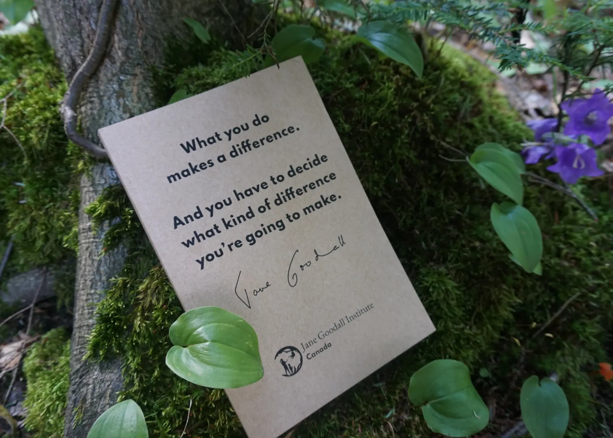 Jane Goodall branded recycled notebook