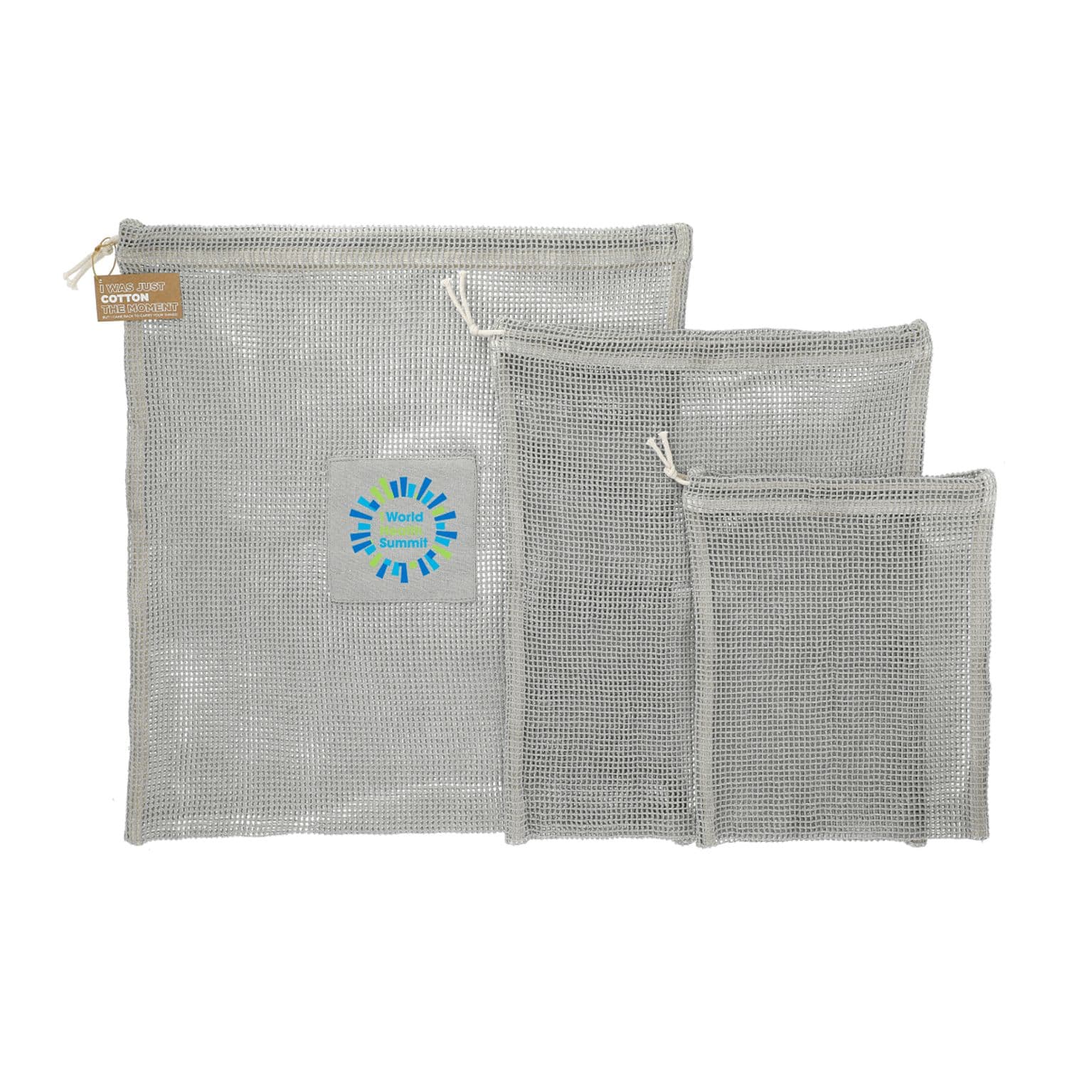 Recycled Cotton Mesh Carry Pouch Set - Main product view 1