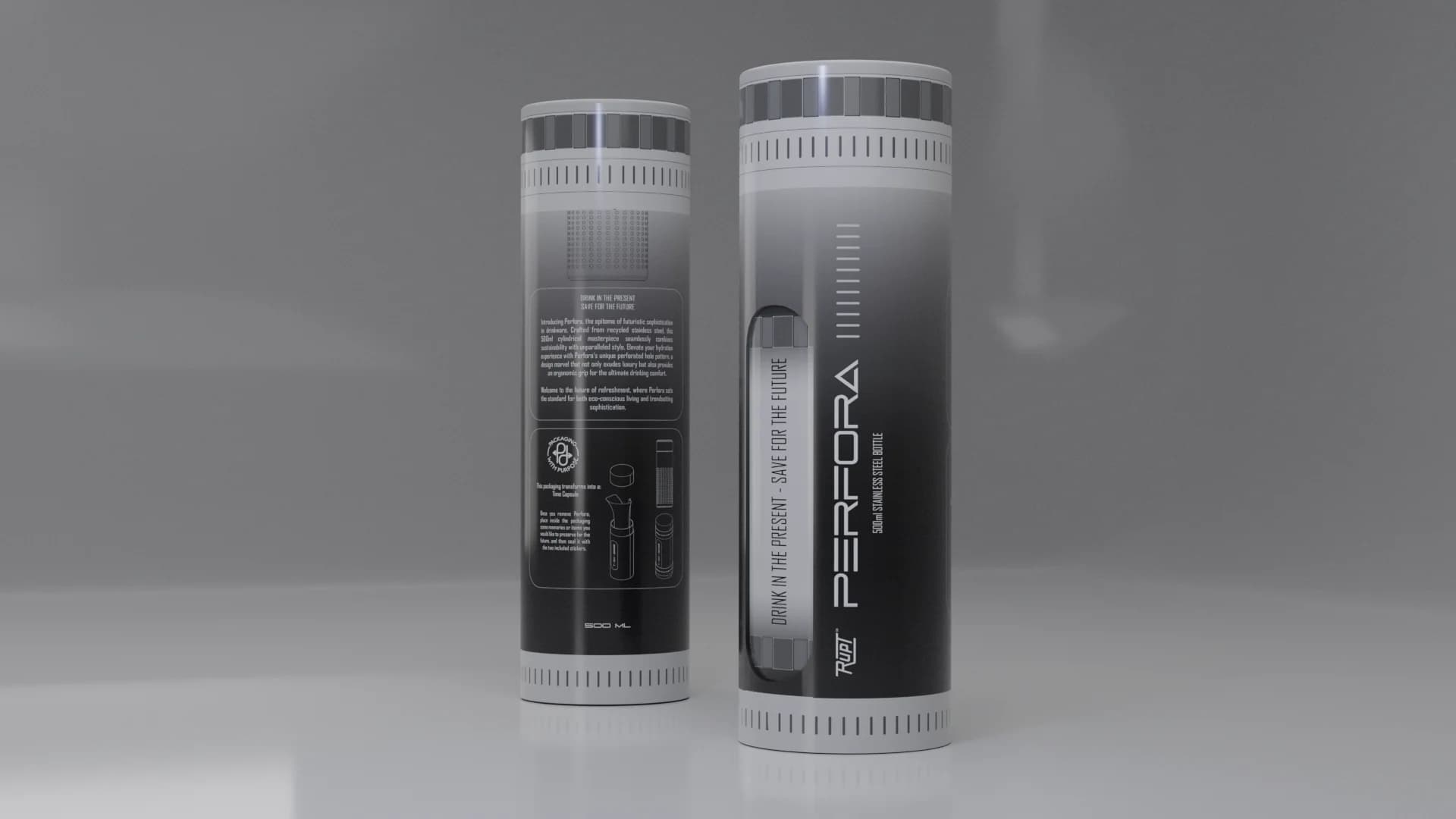 Recycled 500 ml Stainless Water Bottle - Main product view 1