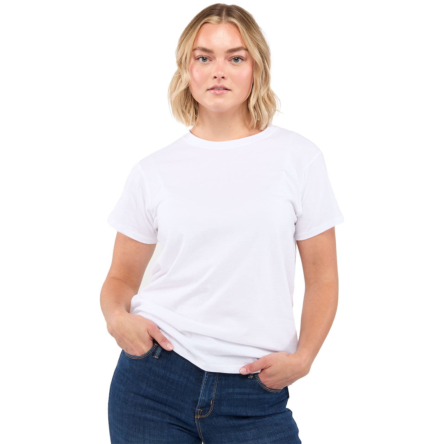 USA Made Classic Crew Neck T-Shirt-Women's thumbnail 3