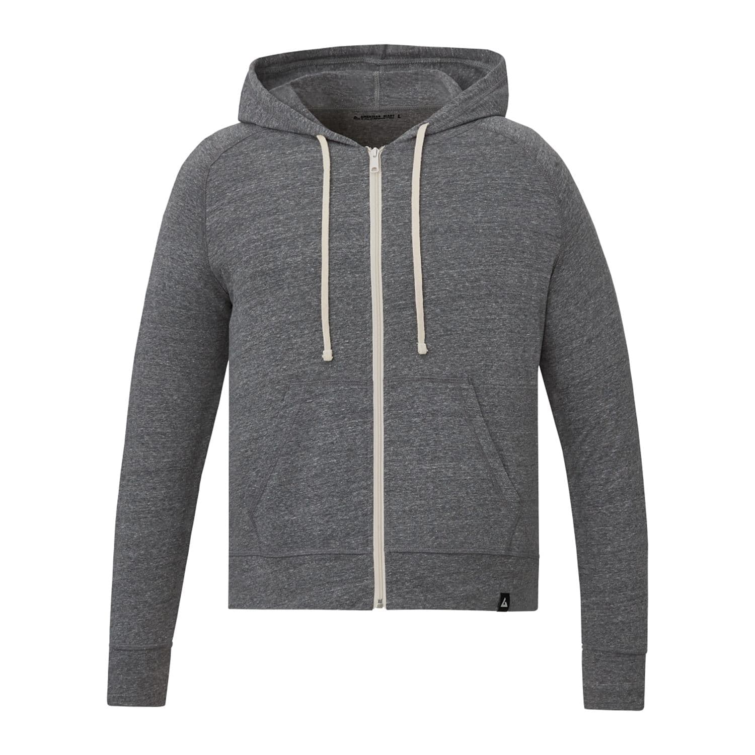 USA Made Summer Weight Tri-Blend Full Zip Hoodie-Men's - Main product view 1