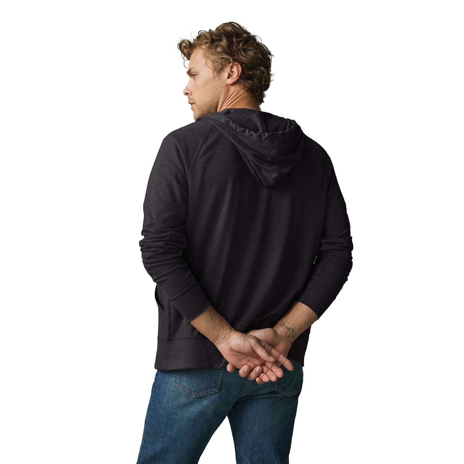 USA Made Summer Weight Tri-Blend Full Zip Hoodie-Men's thumbnail 12