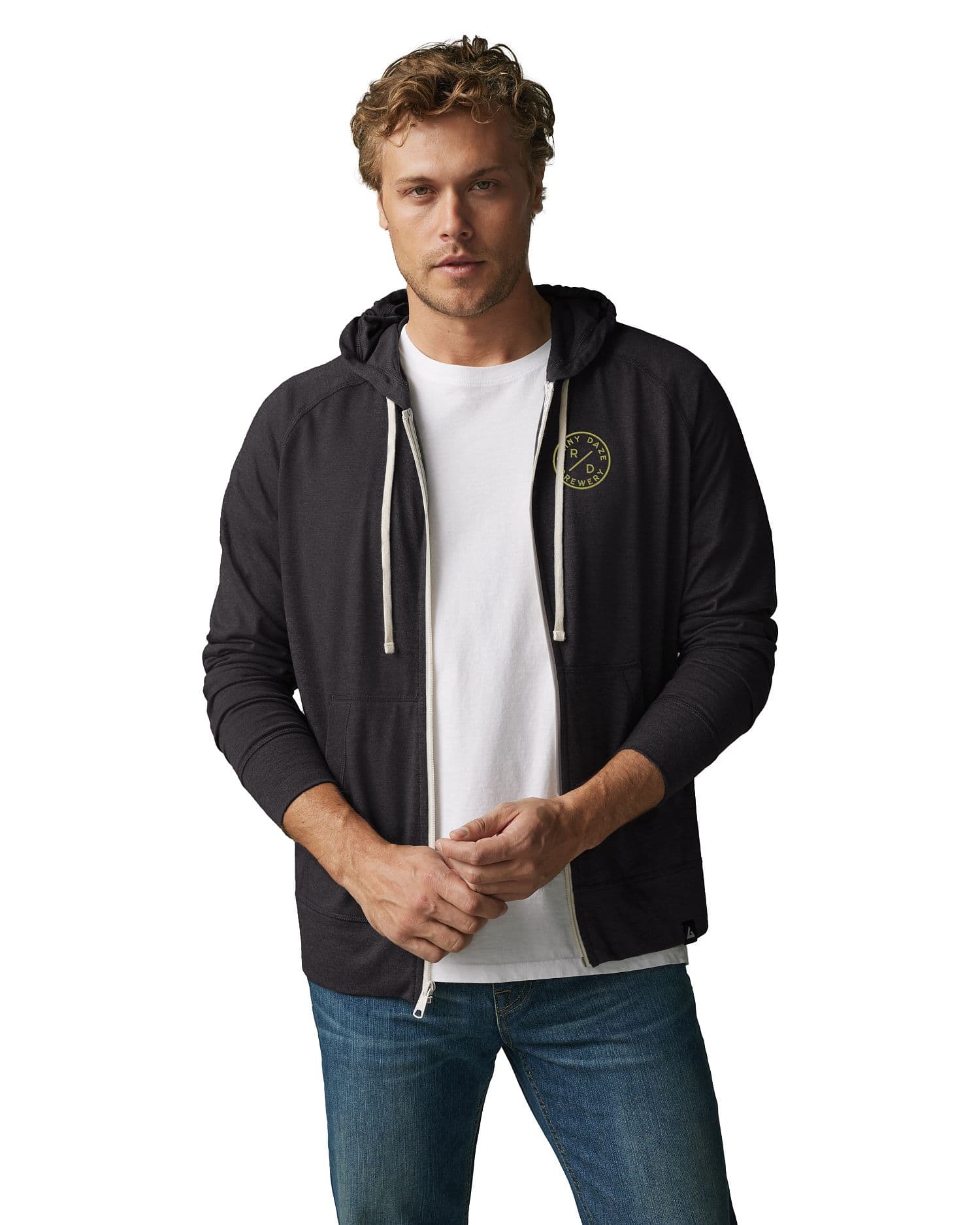 USA Made Summer Weight Tri-Blend Full Zip Hoodie-Men's thumbnail 17