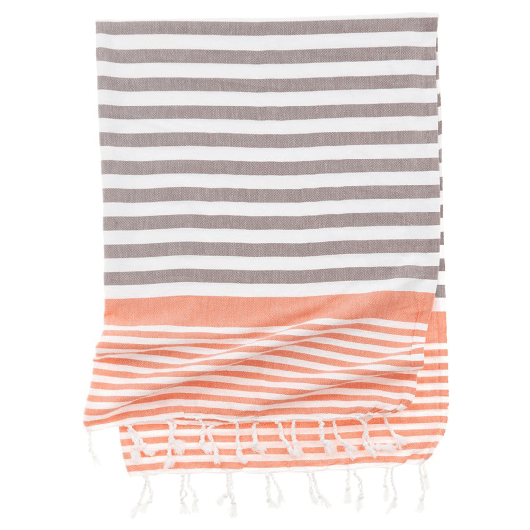 Mediterranean 100% Cotton Multi-Color Striped Turkish Towel - Main product view 1