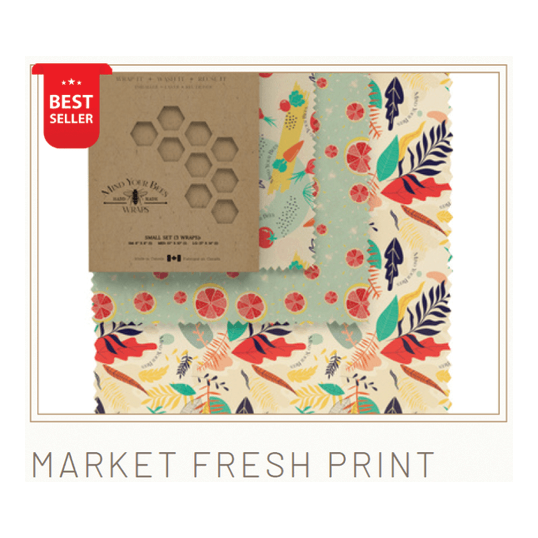 The Mini Set - 2 Piece Beeswax Wrap Set with Custom Designed Print product image 6