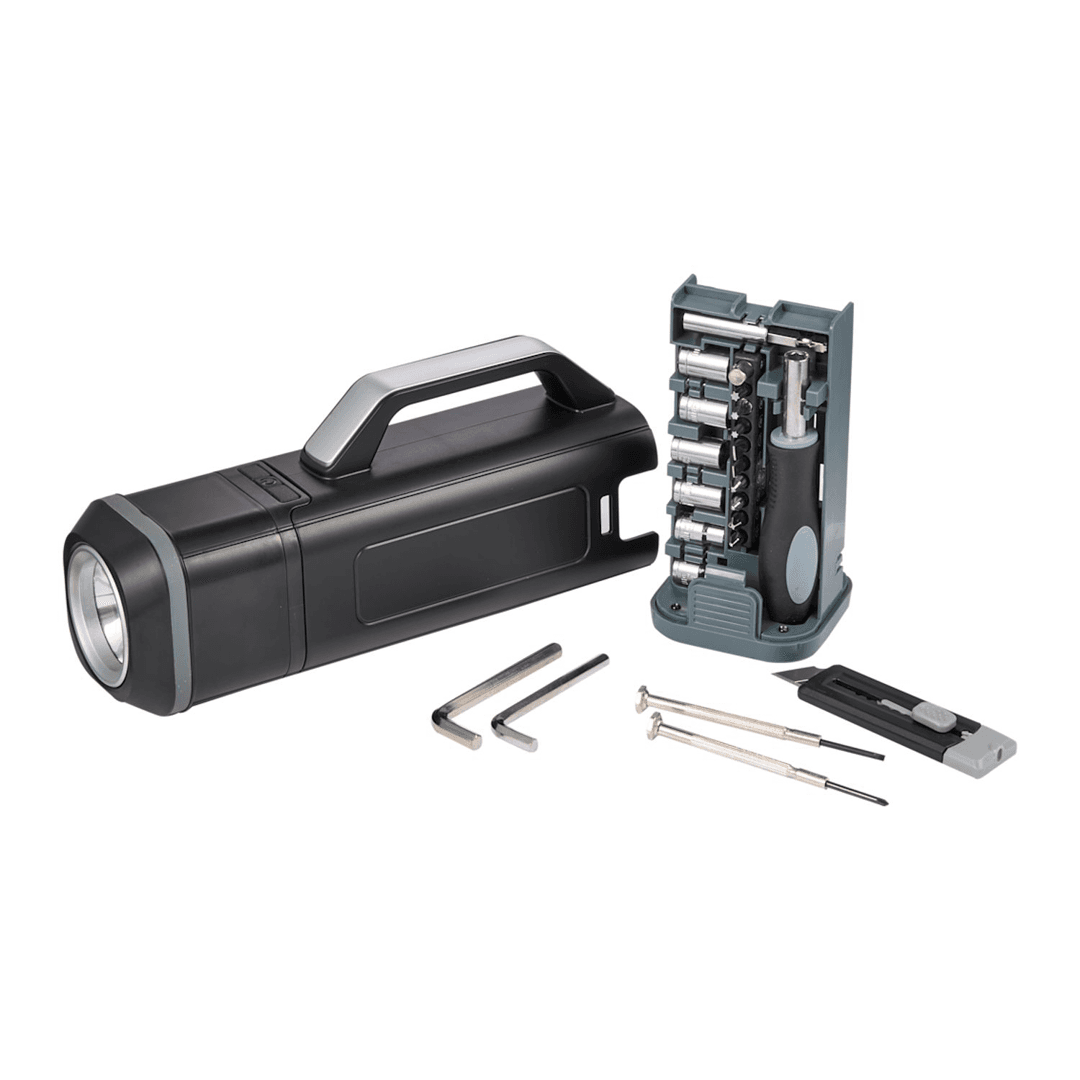 Tool Kit With Detachable Rechargeable LED Flashlight product image 4