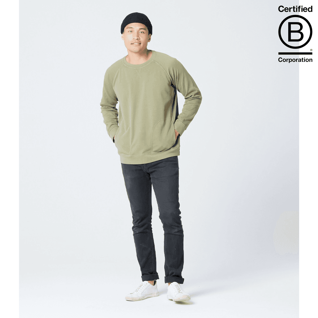 Organic Cotton Crewneck Sweatshirt with Pockets-Unisex - Main product view 1