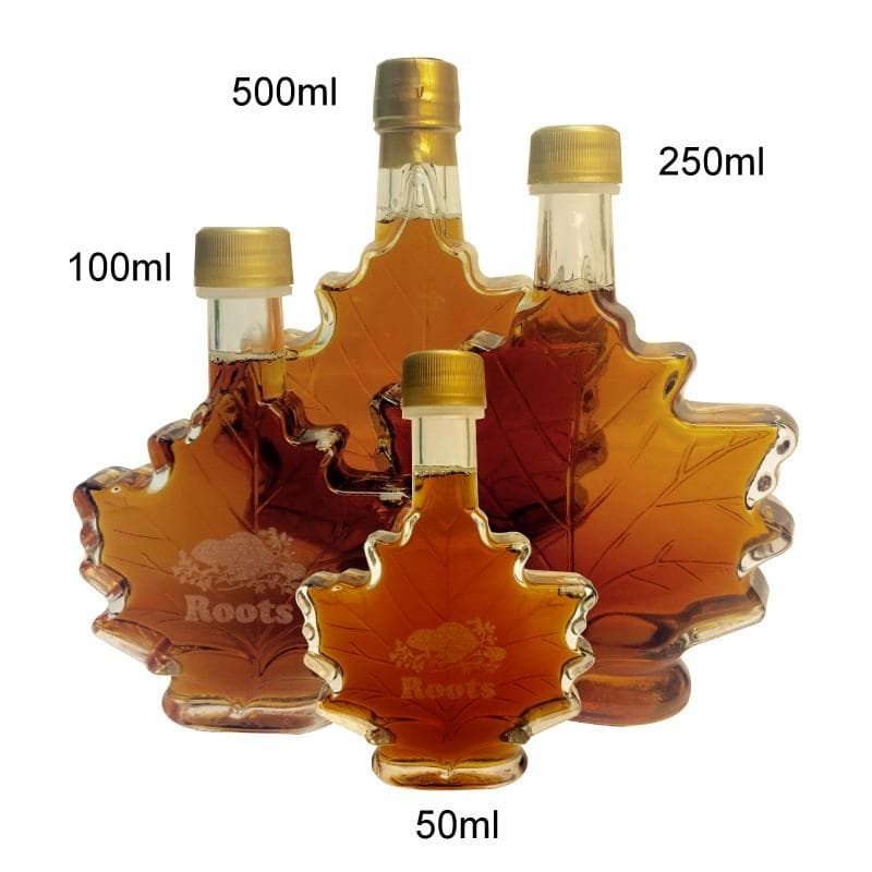 Pure Canadian Maple Syrup in Leaf Glass Bottle 250 ml product image 4