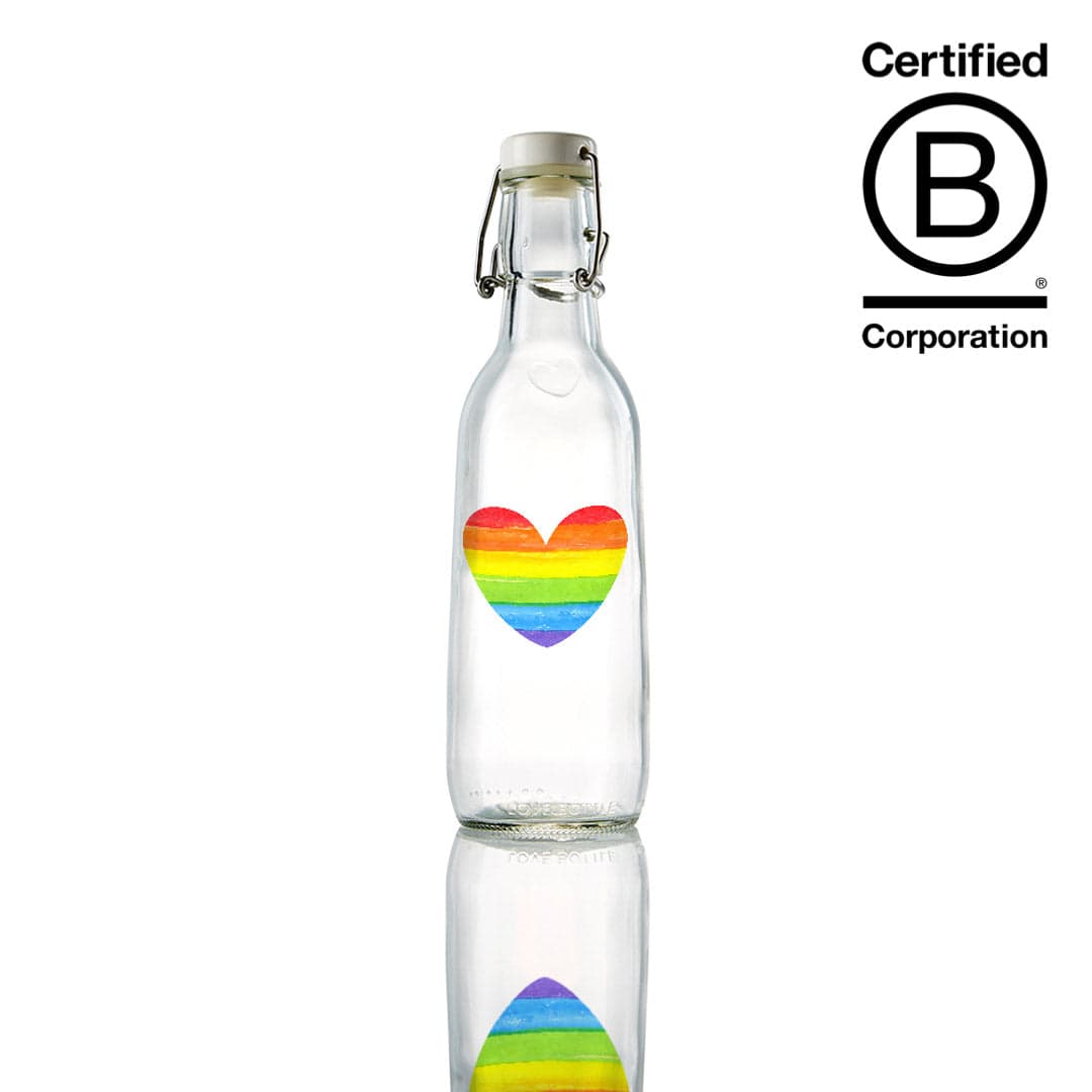 Vintage Amor Sealed Matte Print Glass Bottle - Main product view 1
