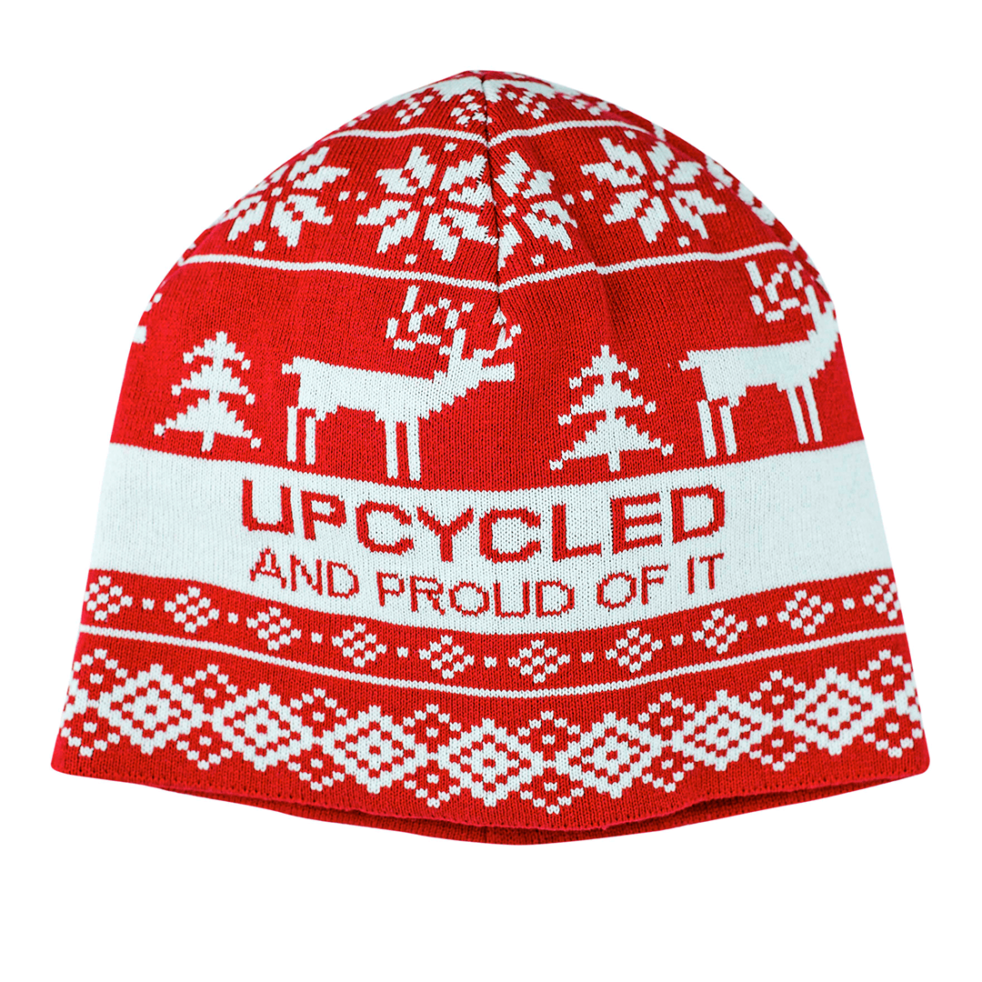 Knitted Basic Beanie Upcycled Cotton Blend-Unisex - Main product view 1