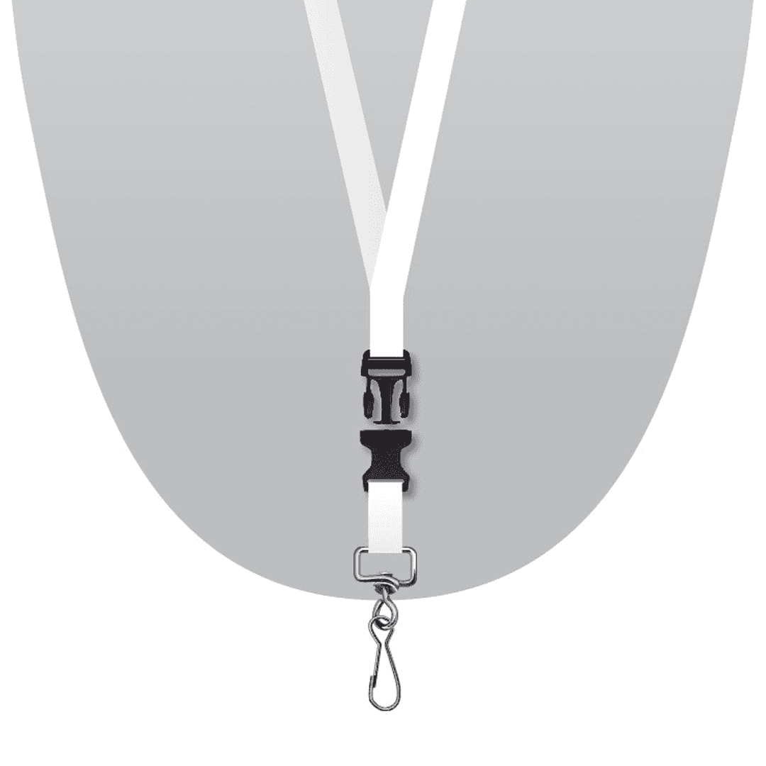 Recycled Lanyard With Detachable Buckle 3/8 Inch - Main product view 1
