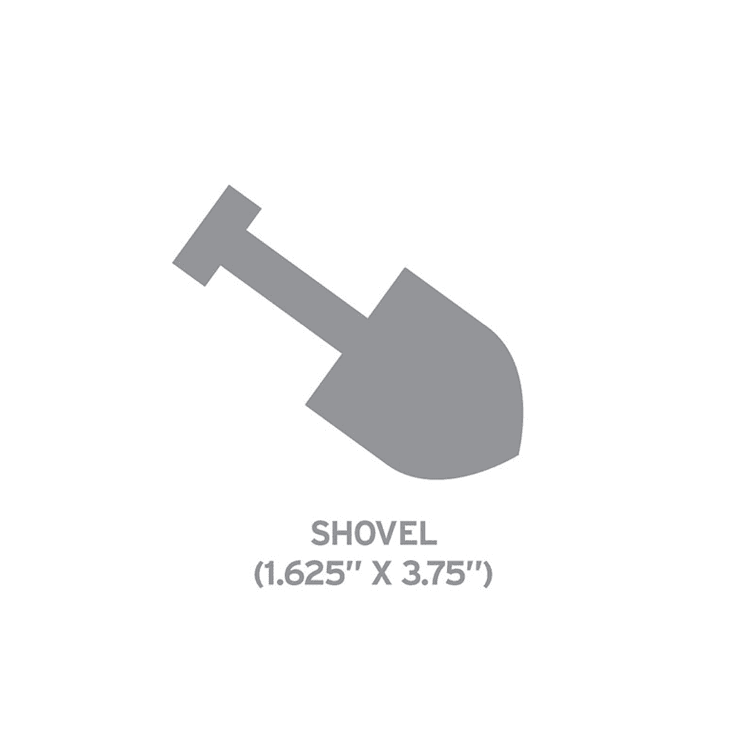 Large Seed Paper Shapes 2 Side Imprint - Shovel - Main product view 1