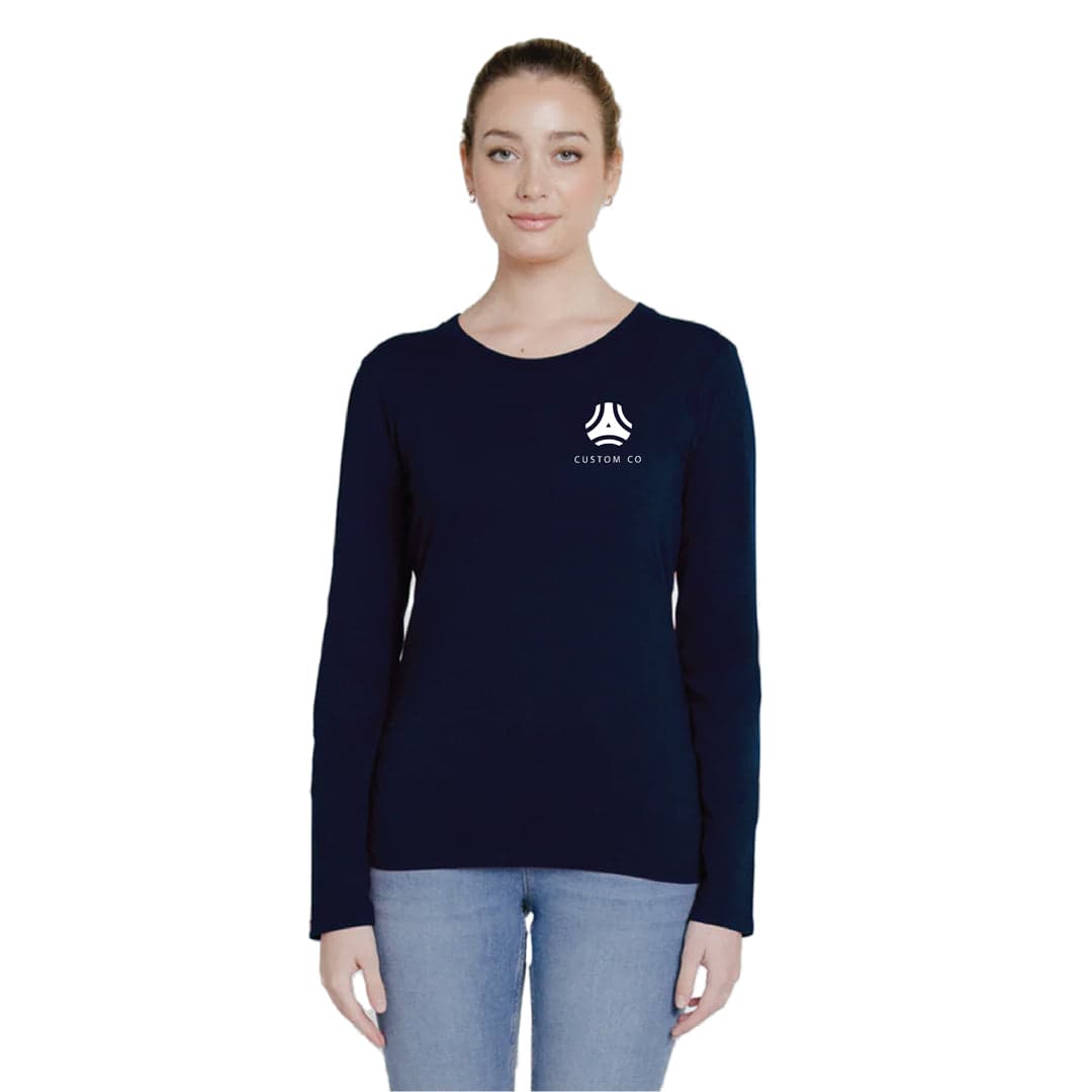 Brenda Long-Sleeve 7.5 Oz. Cotton T-Shirt-Women's - Main product view 1