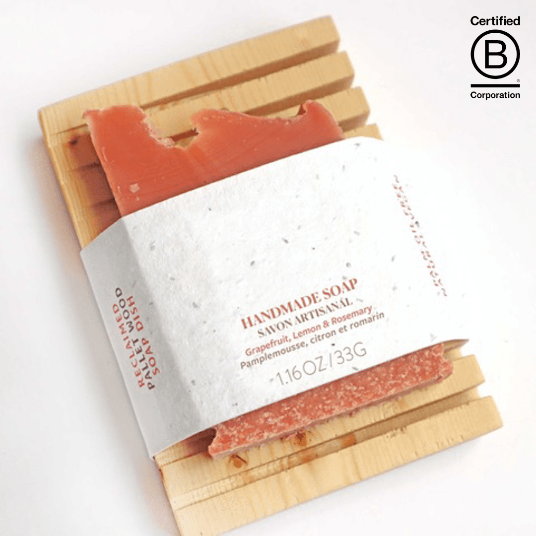 Wood Soap Dish with Handmade Soap Bar Set product image 8