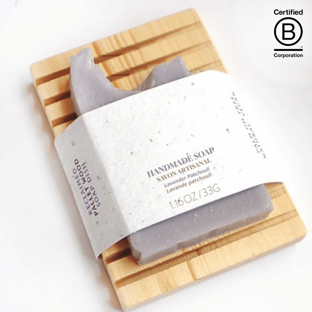 Wood Soap Dish with Handmade Soap Bar Set product image 4