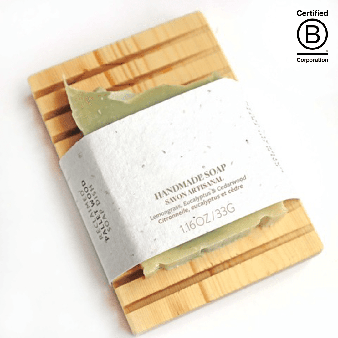 Wood Soap Dish with Handmade Soap Bar Set product image 6