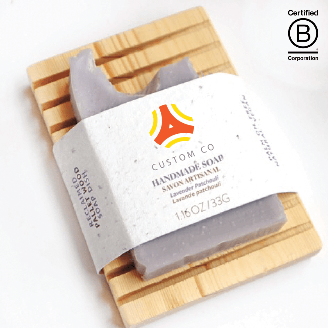 Wood Soap Dish with Handmade Soap Bar Set product image 3