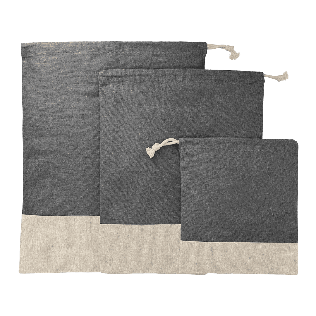 Recycled Cotton 3 pc Travel Pouch Set product image 7