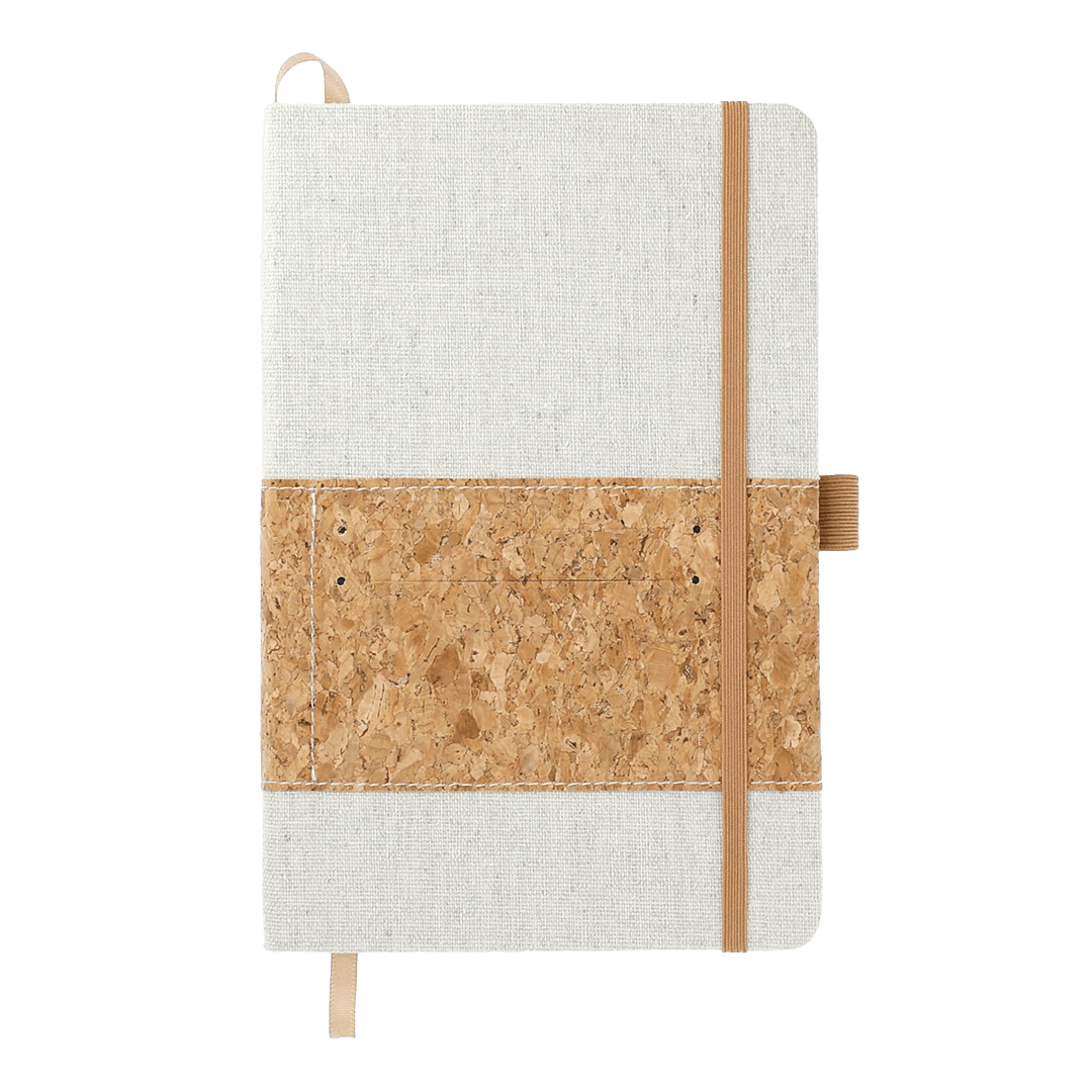 Recycled Cotton and Cork Notebook with Card Holder 5.5 x 8.5 Inch product image 3