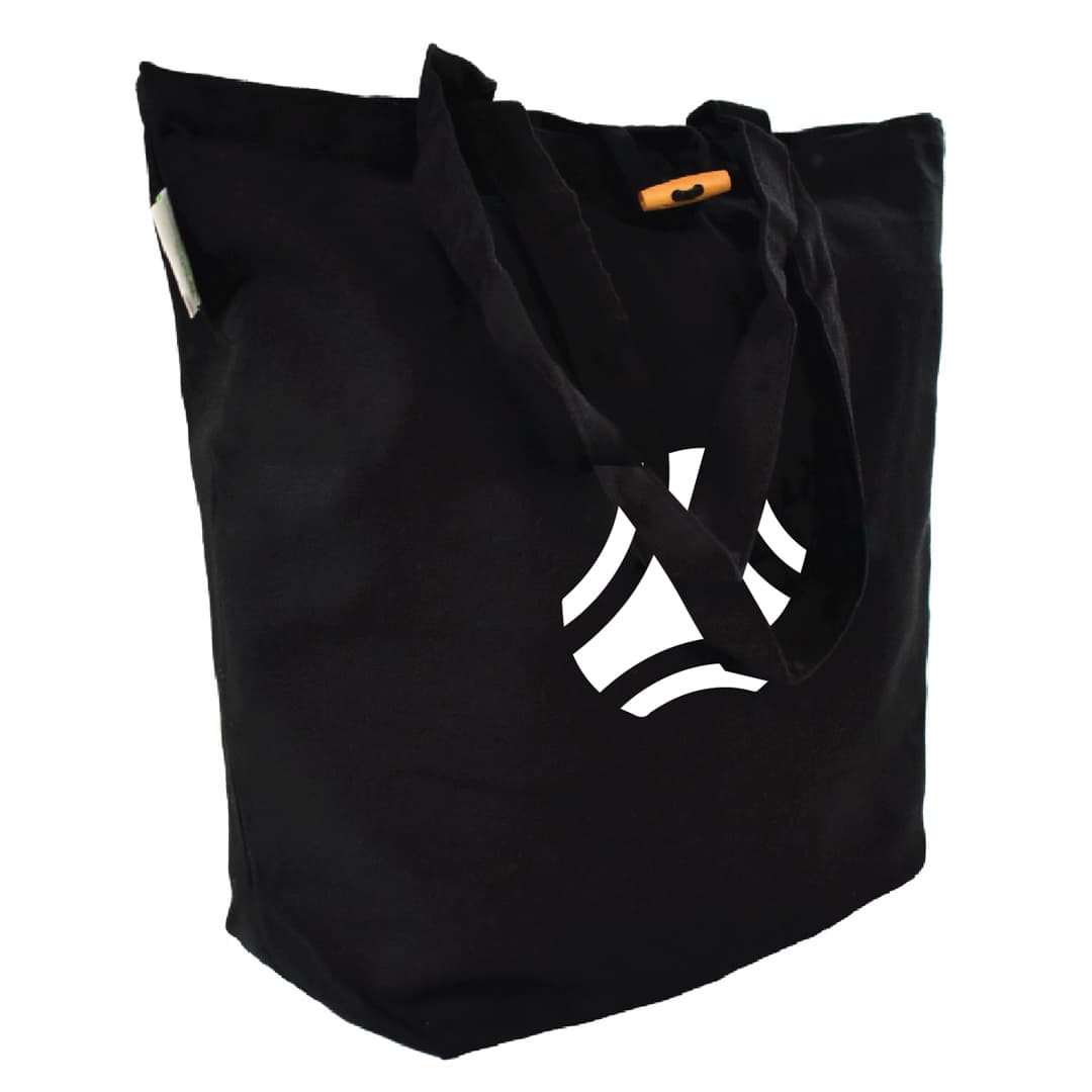 Black Recycled Cotton Super Tote - Main product view 1