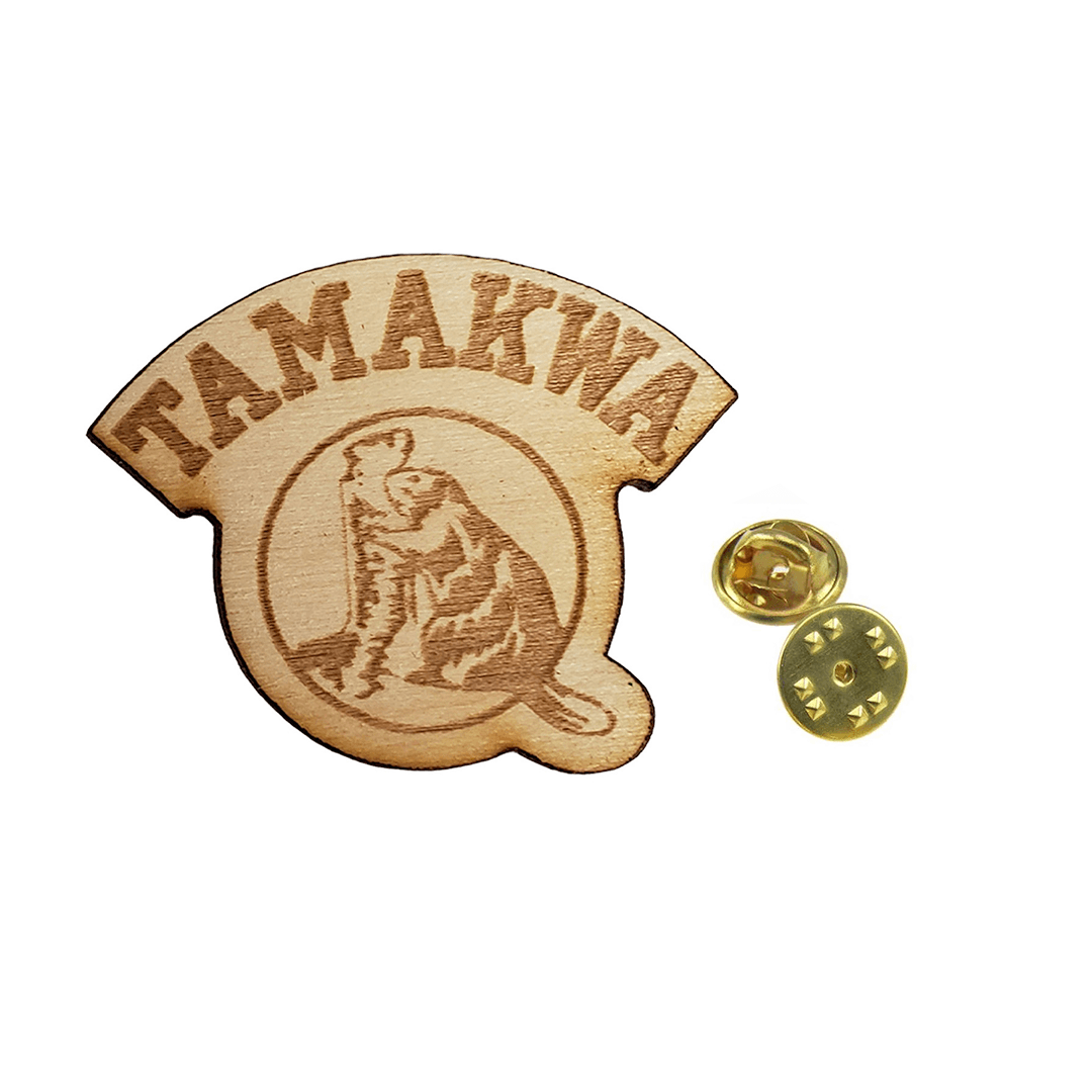Custom Cut Wooden Lapel Pins 1.25 Inch - Main product view 1