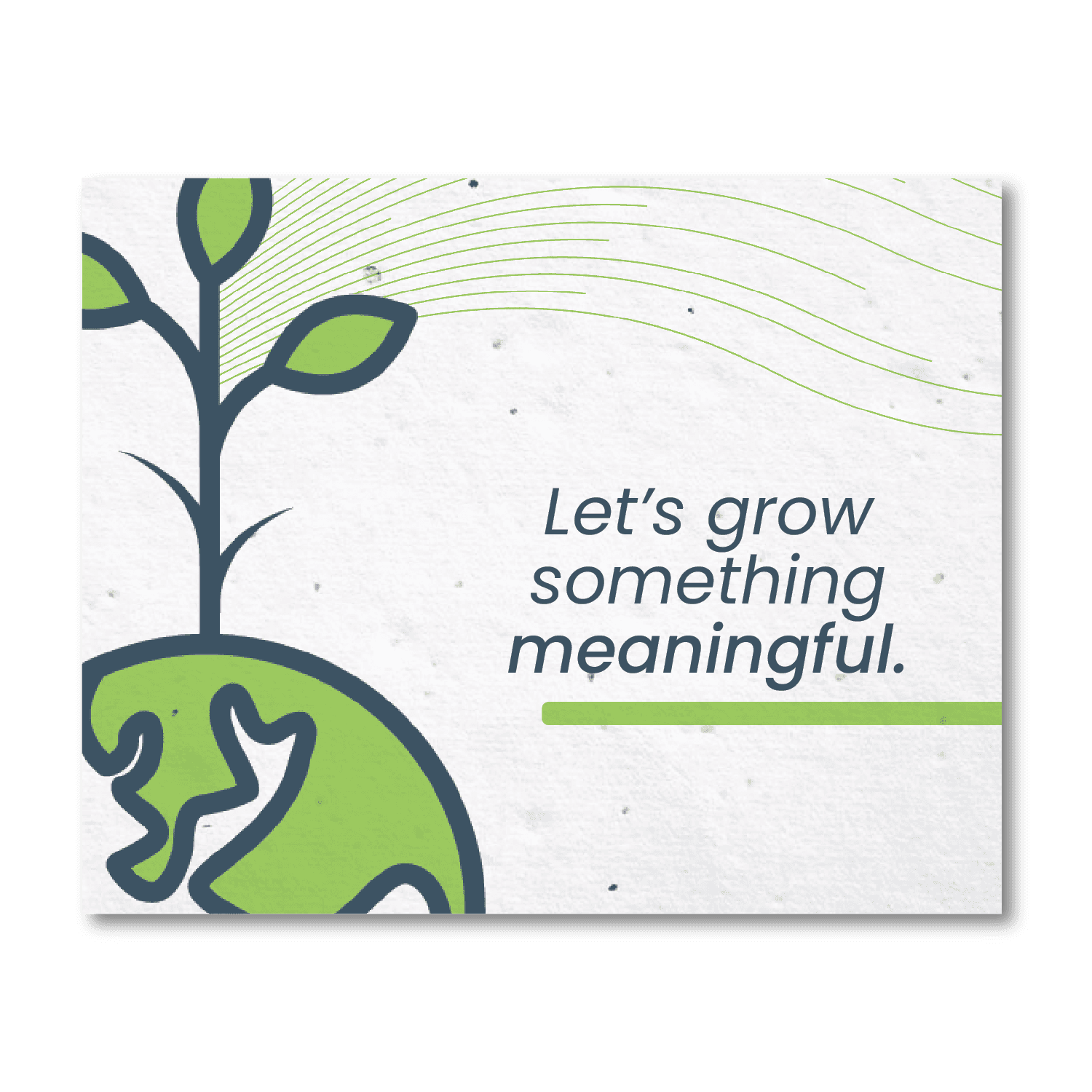 Plantable Seed Paper Postcard with 1-Sided Print 4 x 5 Inch - Main product view 1