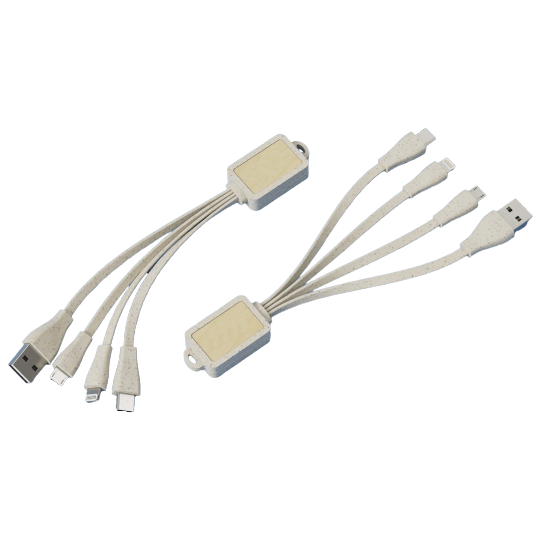 Wood and Wheat Straw Multi Charging Cable - Main product view 1