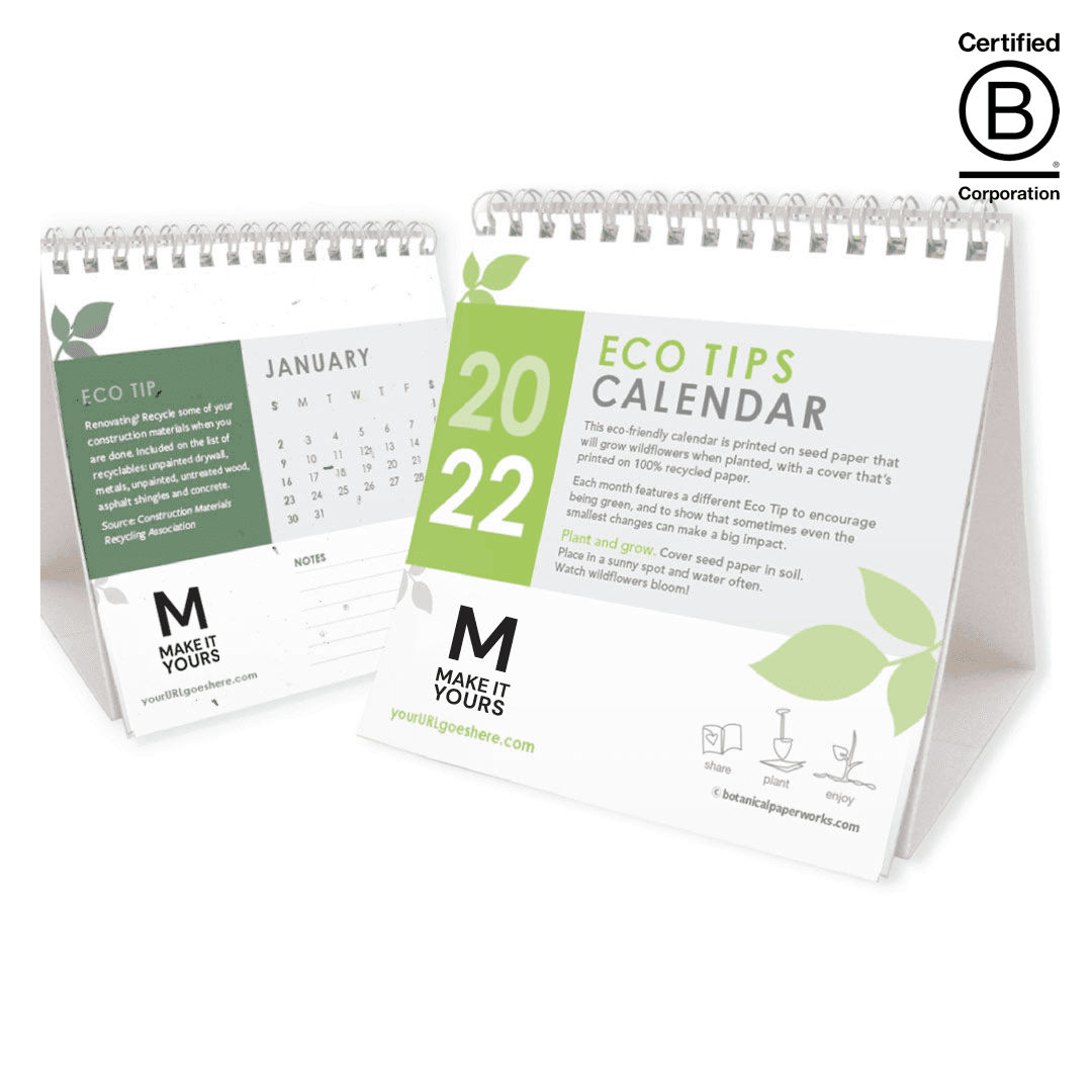 Seed Paper Plantable Seed Calendar with Eco Ideas - Main product view 1