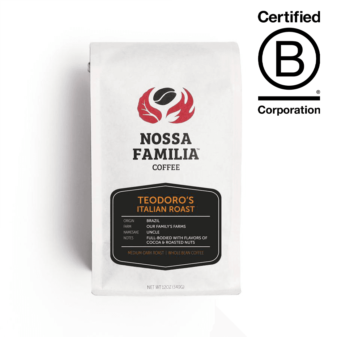 Nossa Familia Coffee Teodoro Italian Roast 12 Oz. Whole Bean - Main product view 1