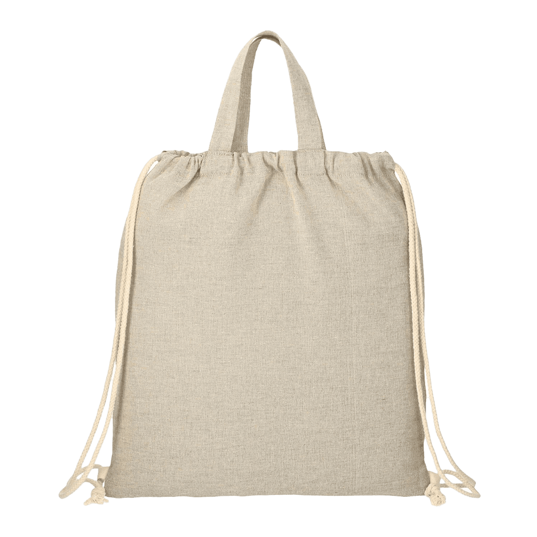 Crudo Recycled 4oz Cotton Drawstring Tote Bag product image 5
