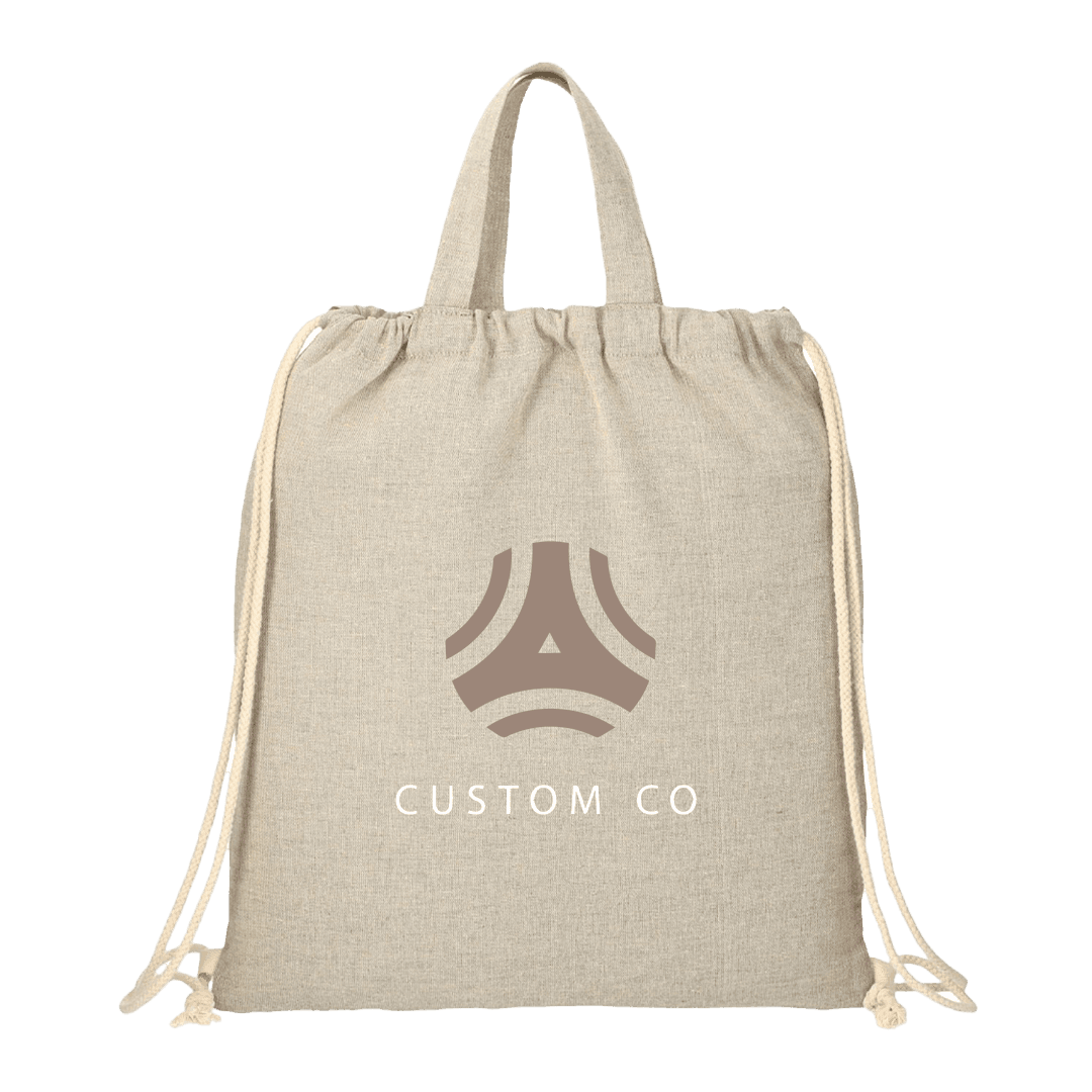 Crudo Recycled 4oz Cotton Drawstring Tote Bag product image 2
