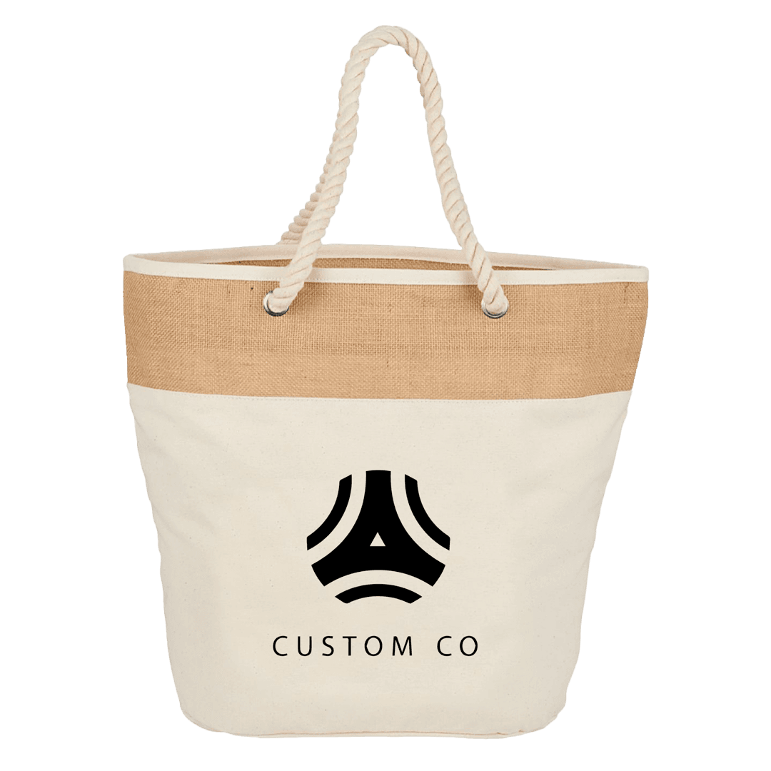 Mojito 12 Oz Jute Cotton Canvas Rope Tote Bag product image 2