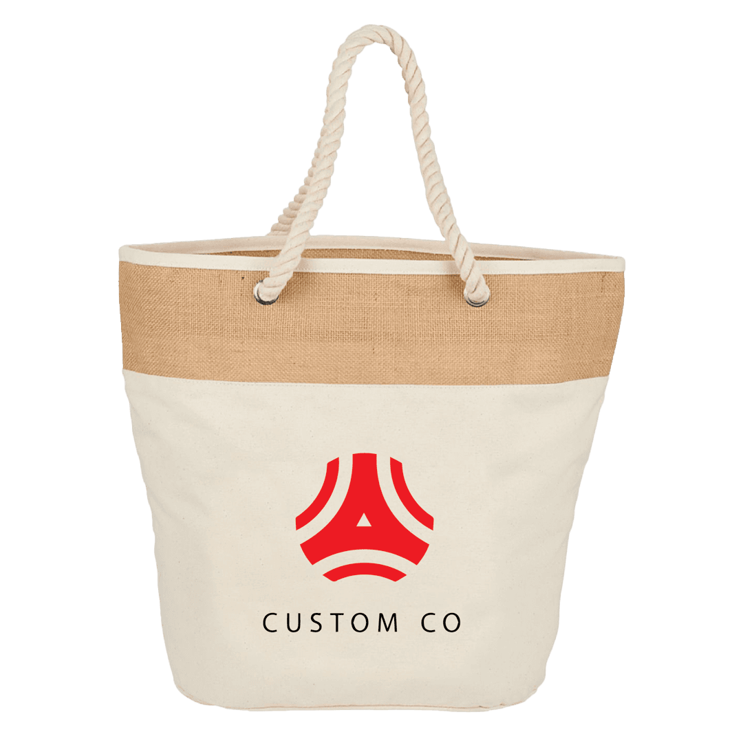 Mojito 12 Oz Jute Cotton Canvas Rope Tote Bag product image 3