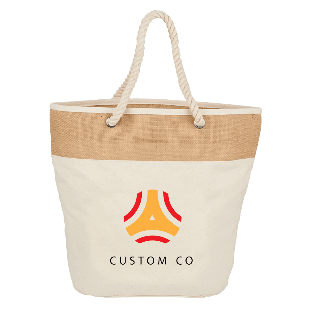 Mojito 12 Oz Jute Cotton Canvas Rope Tote Bag product image 4