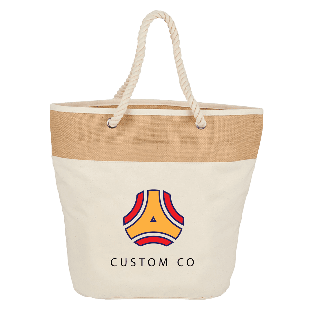 Mojito 12 Oz Jute Cotton Canvas Rope Tote Bag product image 5