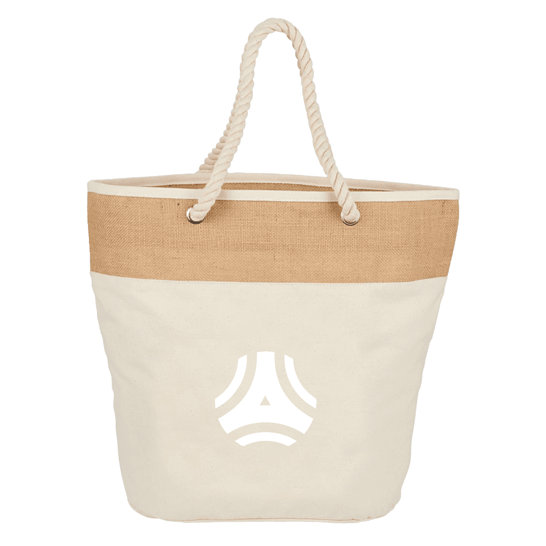 Mojito 12 Oz Jute Cotton Canvas Rope Tote Bag - Main product view 1