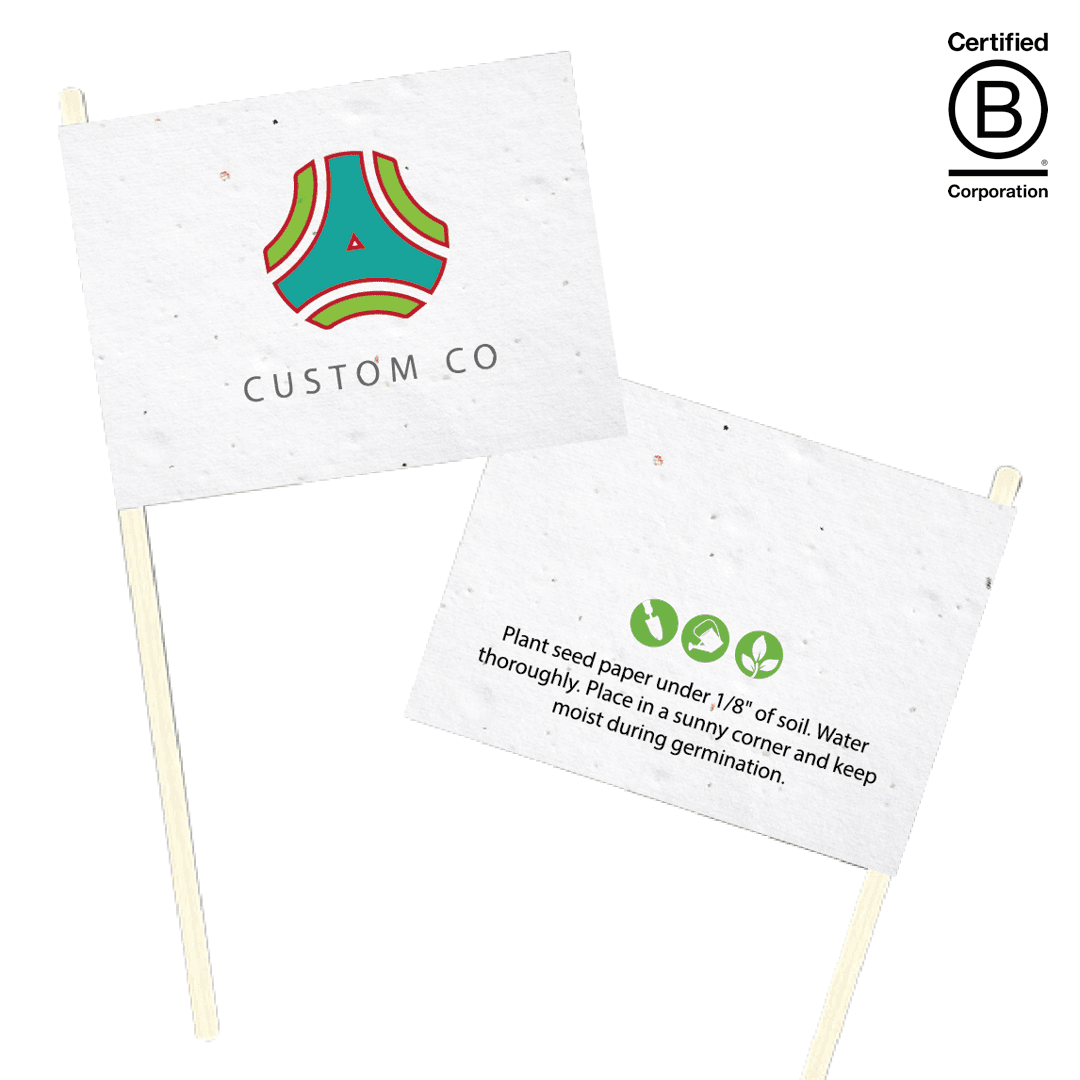 Seed Paper Promotional Flags 2-Sided - Main product view 1