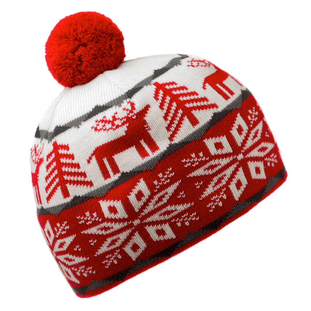 Custom Knitted Pompom Beanie Upcycled Cotton Blend-Unisex - Main product view 1