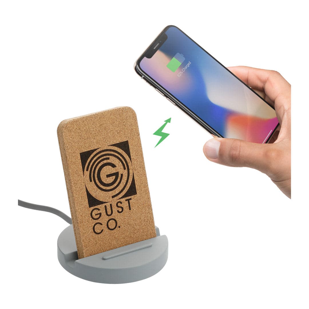 Cement Cork Phone Stand and Wireless Charger - Main product view 1