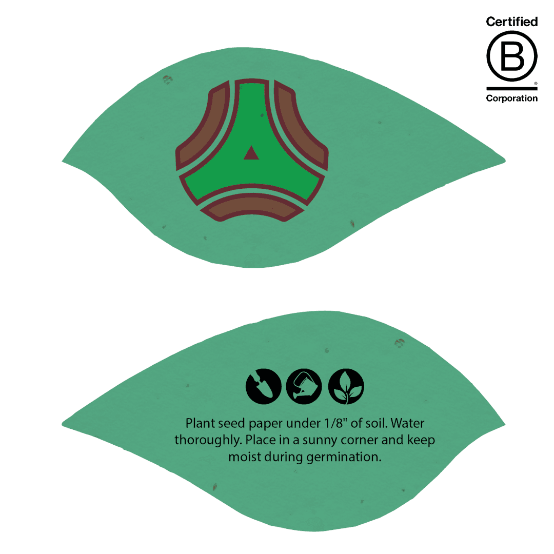 Extra Large Seed Paper Shape 2 Sided Imprint - Leaf - Main product view 1