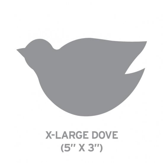 Extra Large Seed Paper Shape 2 Sided Imprint - Dove - Main product view 1
