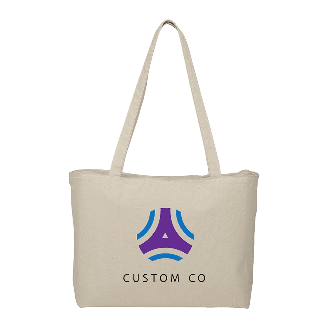 Burnaby Zippered 10oz Cotton Tote Bag product image 3