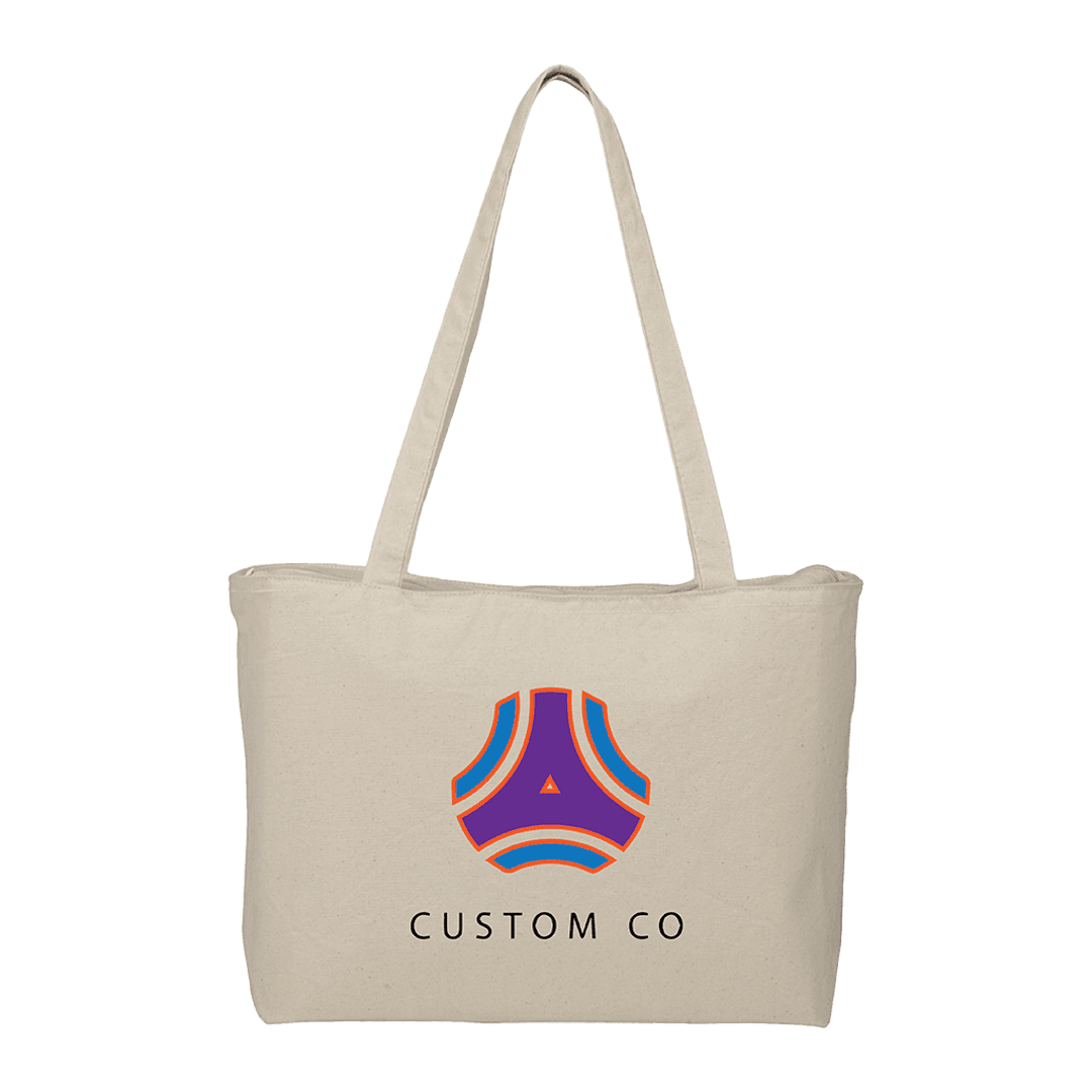 Burnaby Zippered 10oz Cotton Tote Bag product image 4