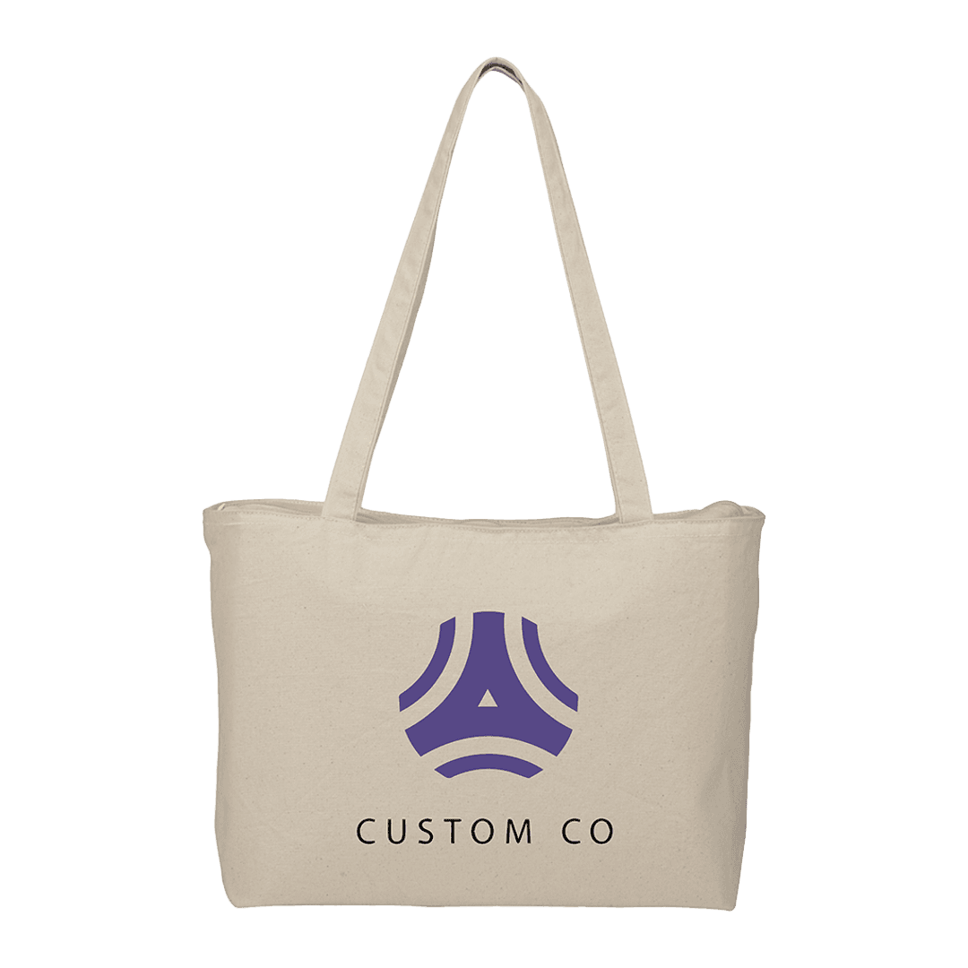 Burnaby Zippered 10oz Cotton Tote Bag product image 2