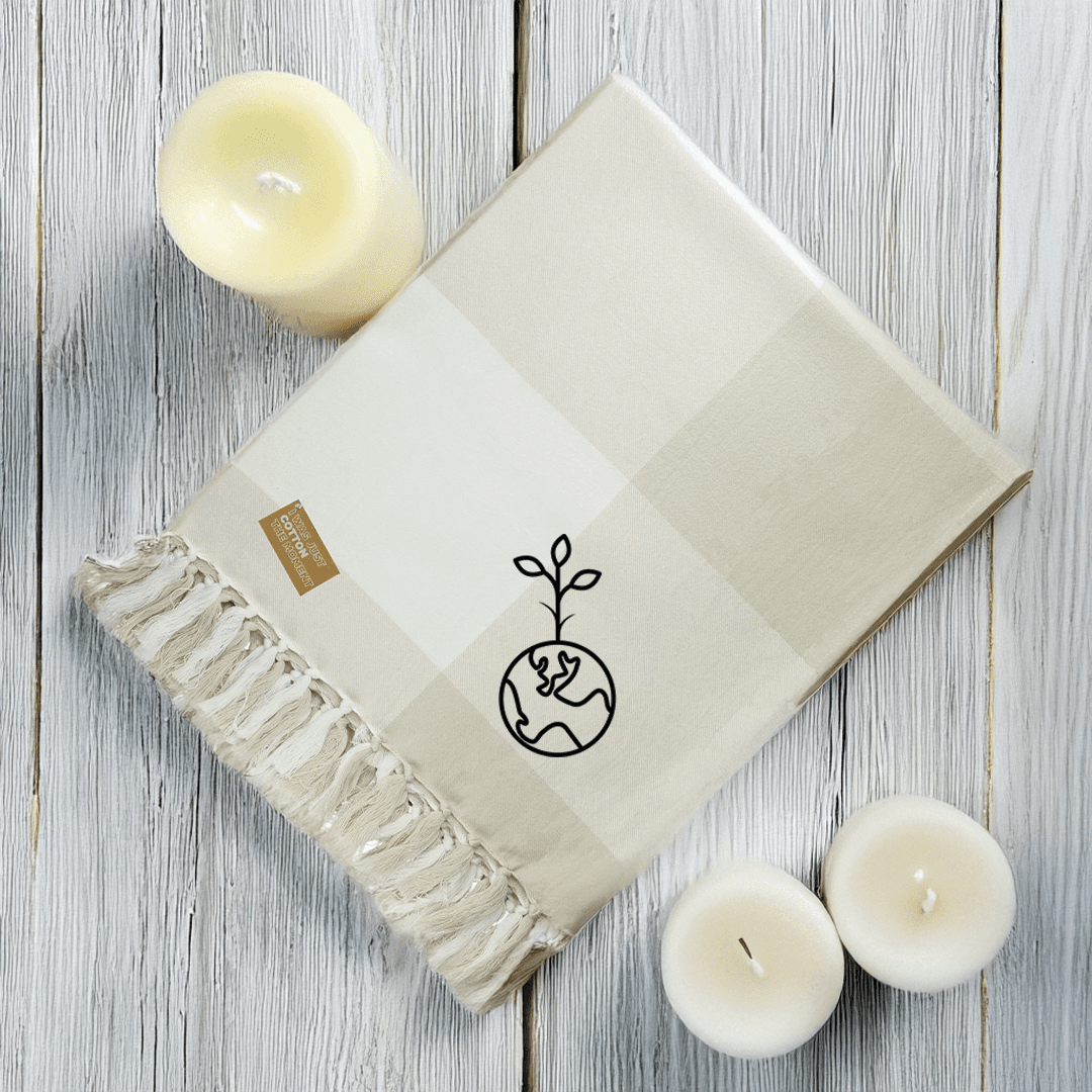 Lightweight Plaid Organic Cotton Throw Blanket - Main product view 1