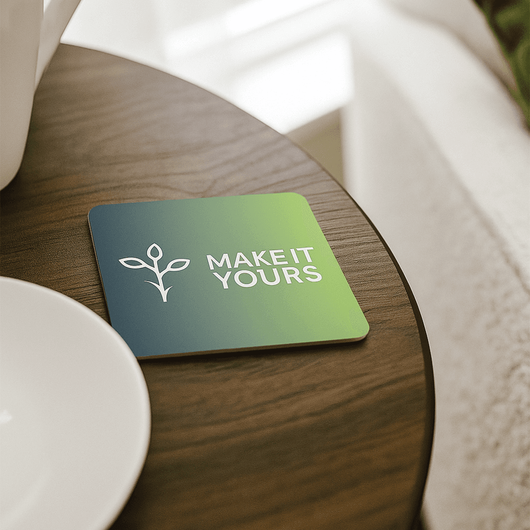 Made in USA - 4 Inch Square Coasters - 2 Sided Decoration - Main product view 1