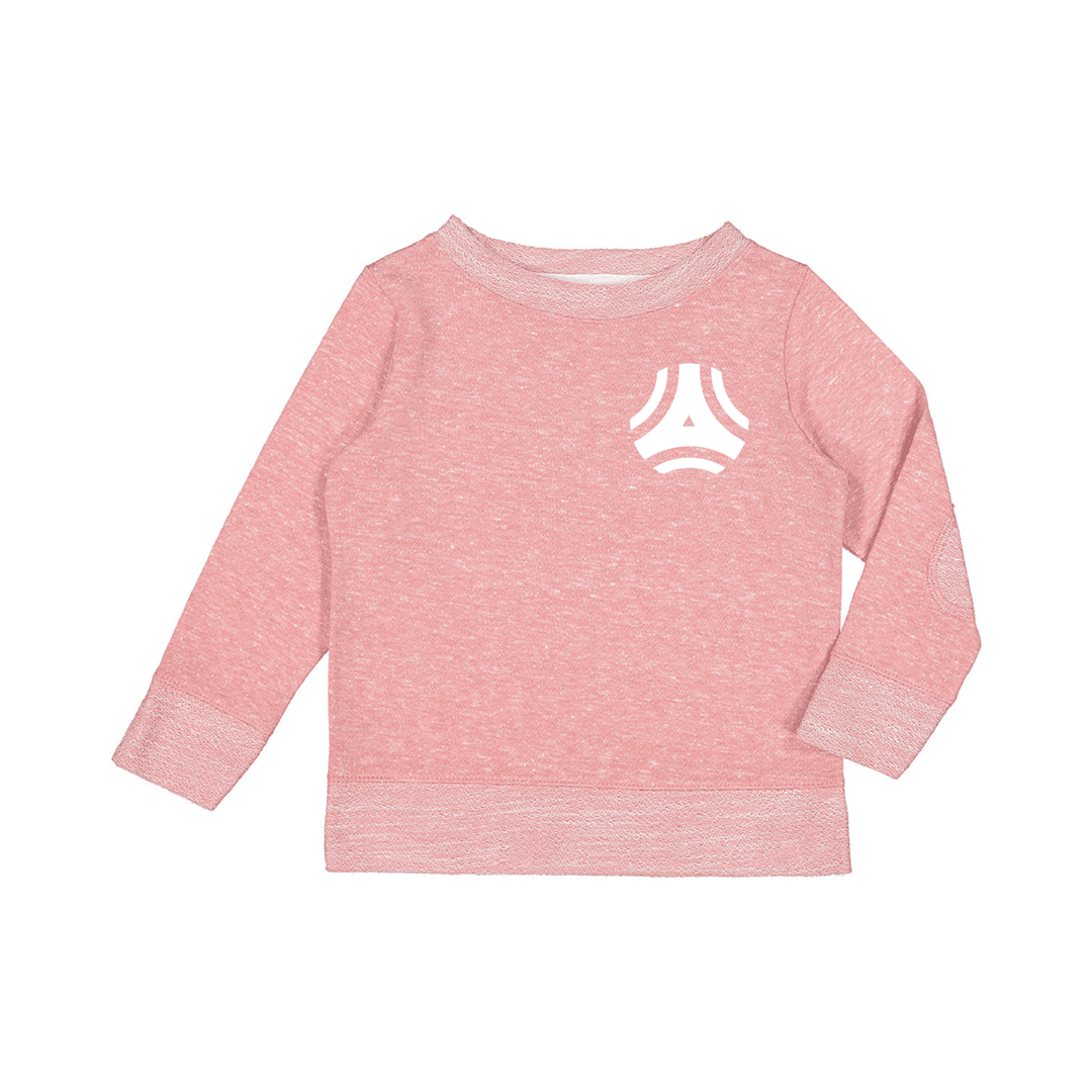 Rabbit Skins Toddler Crewneck with Melange Fabric and Elbow Patches-Toddler - Main product view 1