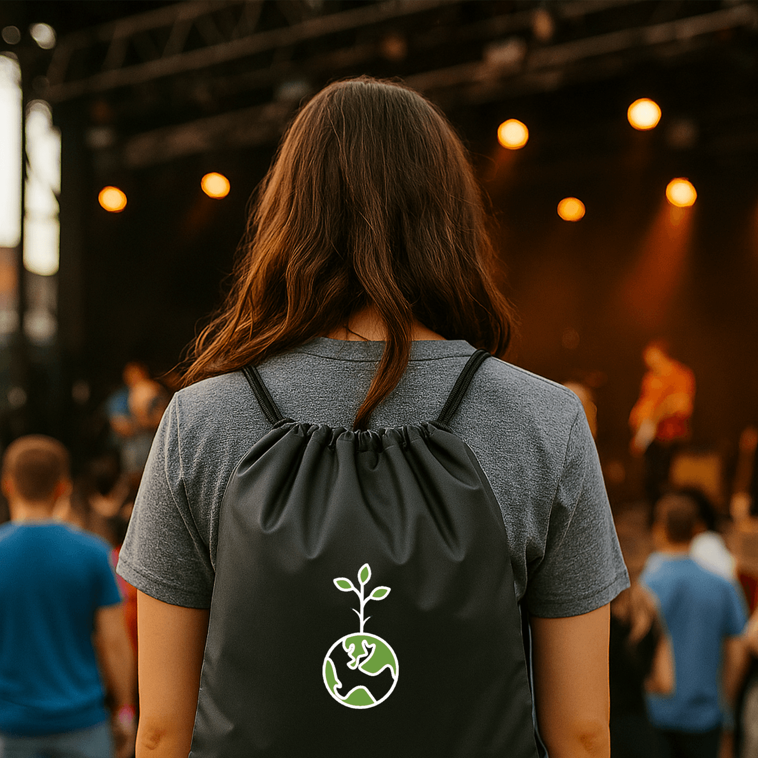 Musik Fest Recycled PET Drawstring Bag - Main product view 1