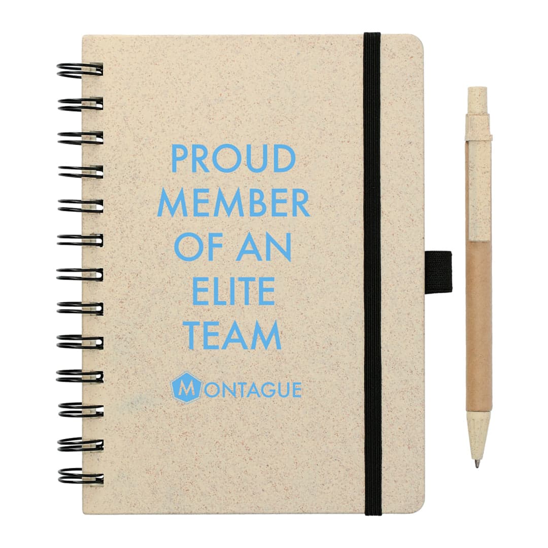 Eco Wheat Straw Blend Notebook With Pen Set 5 x 7 Inch product image 3
