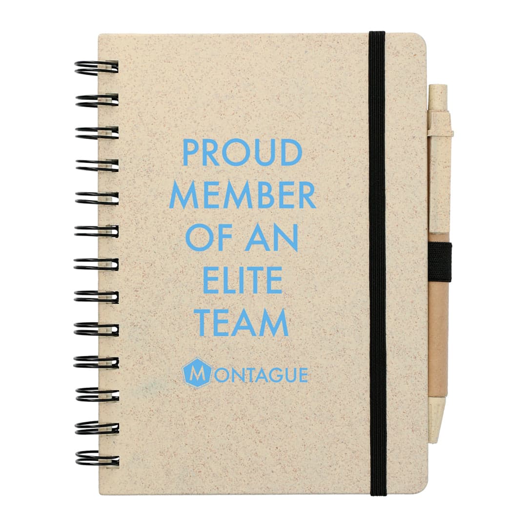 Eco Wheat Straw Blend Notebook With Pen Set 5 x 7 Inch - Main product view 1